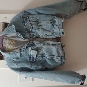 Banana Republic warm crop denim jacket
